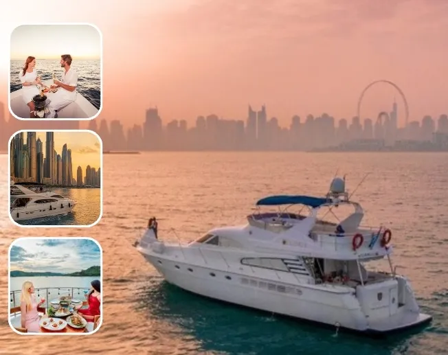 Dubai Marina Sunset View from Yacht
